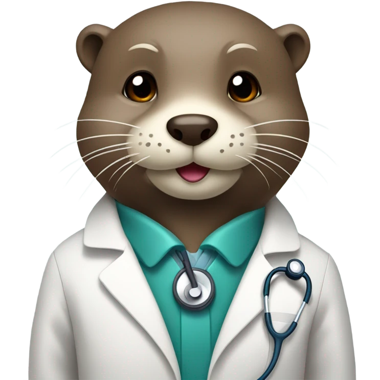 Otter wearing doctor cloak  emoji