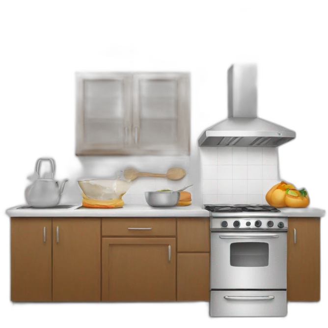 Gato blanco cocinando emoji