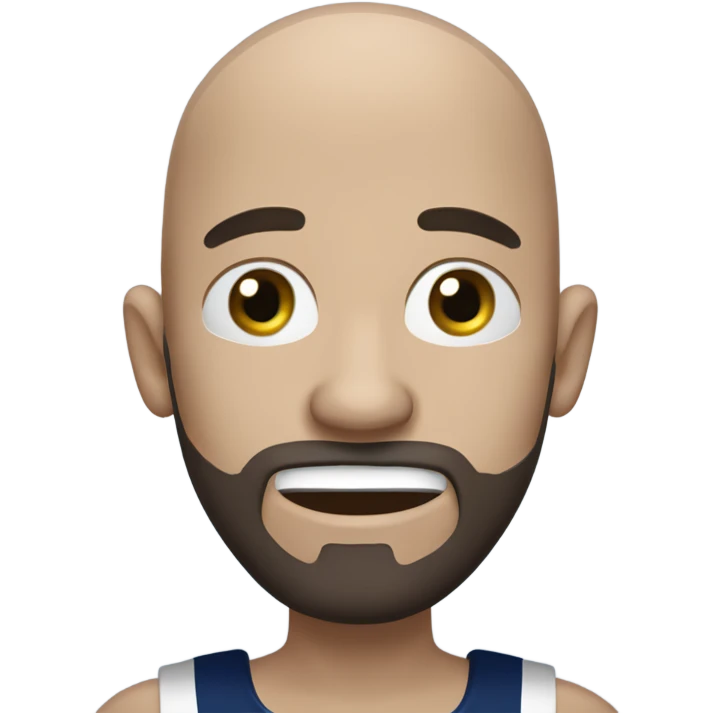 Bald white male with dark brown beard. He is holding dark blue Dallas Cowboys hat. He’s crying because he’s ashamed of being bald  emoji