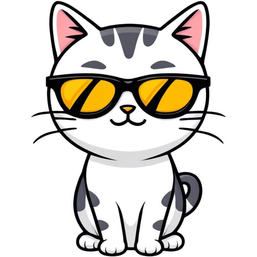 Cat with sunglasses emoji