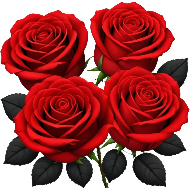 black and red roses  emoji