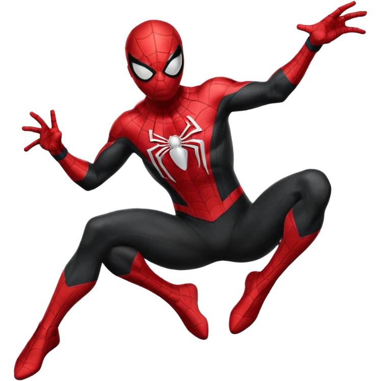 Black colored suit spider man emoji