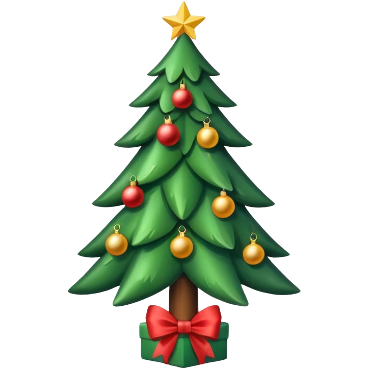 Christmastree Wirt a bow  emoji
