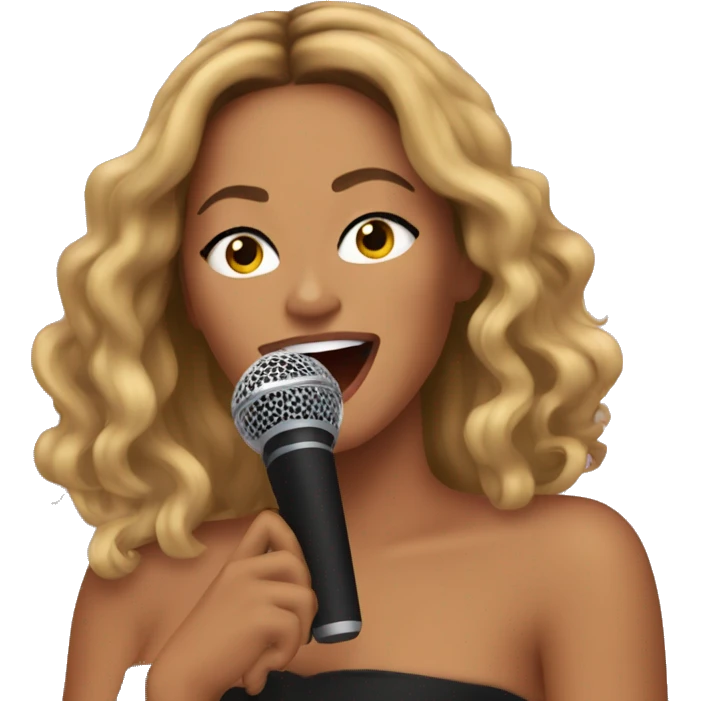 Beyoncé singing  emoji