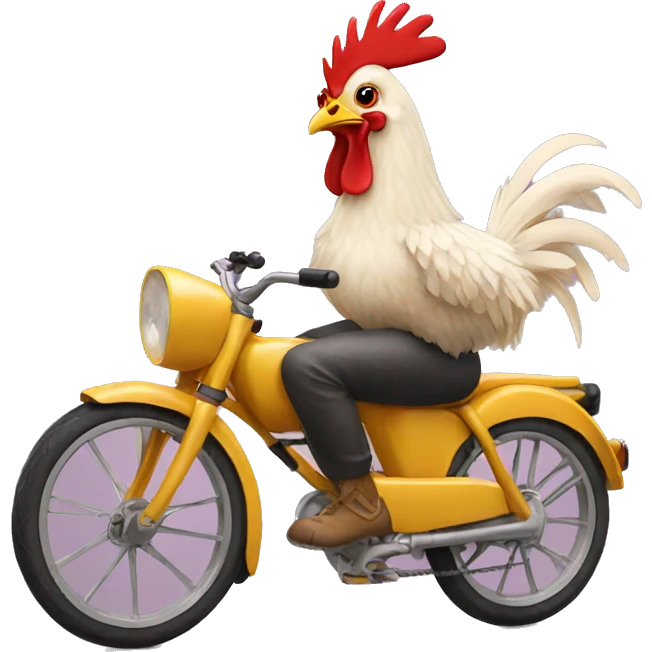 chicken with bike  emoji