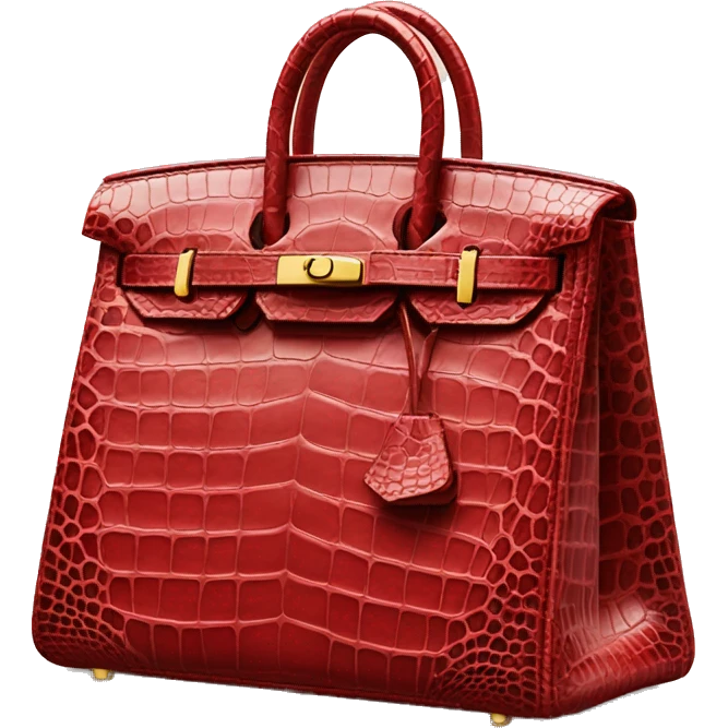 Red crocodile leather birkin emoji