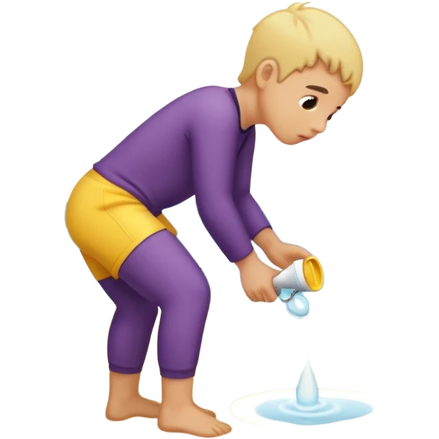 Jesus peeing on the beach emoji