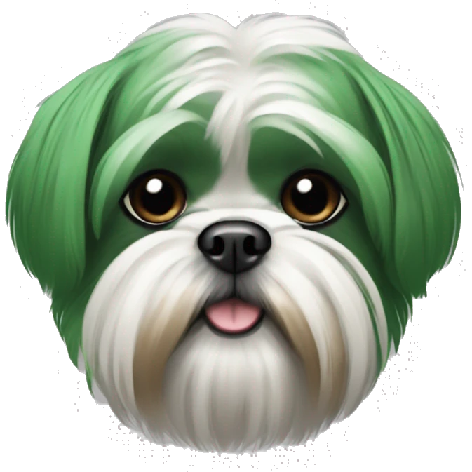Green shih tzu emoji