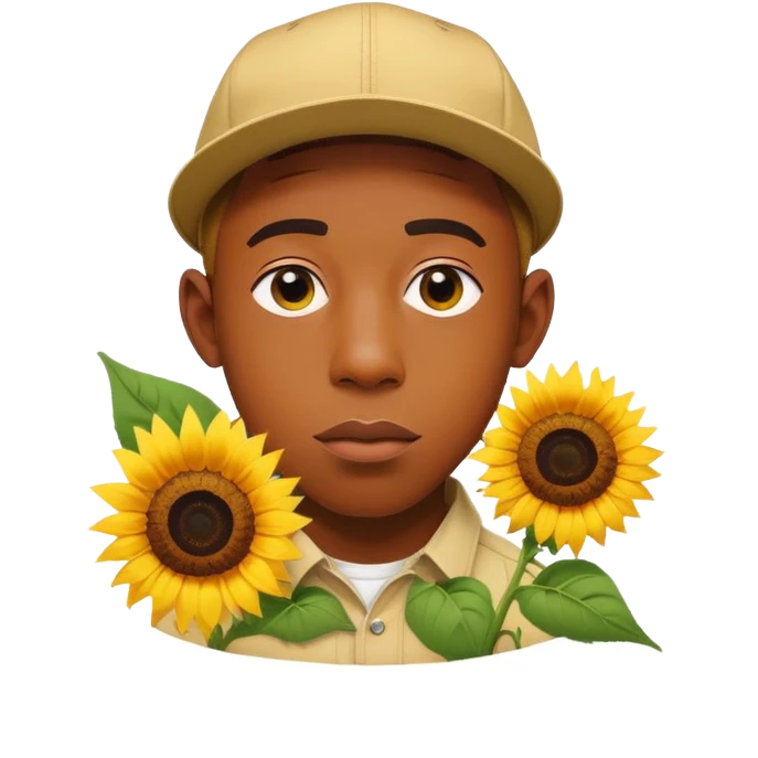 Tyler the creator with sunflower  emoji