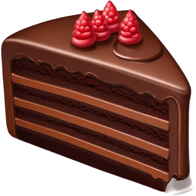 chocolate cake slice  emoji