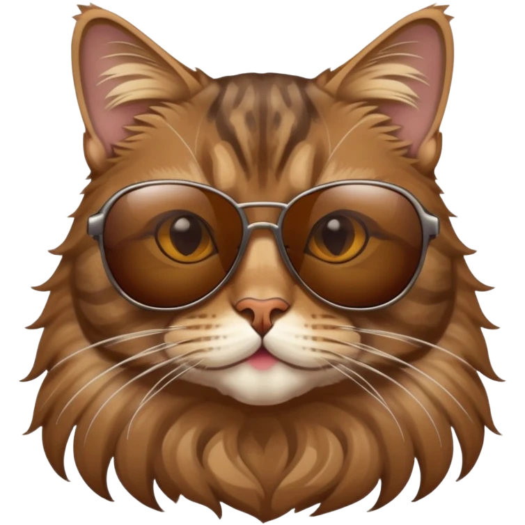 Maincoon tabby brown with sunglasses emoji