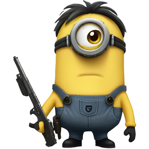 Minion with gun emoji