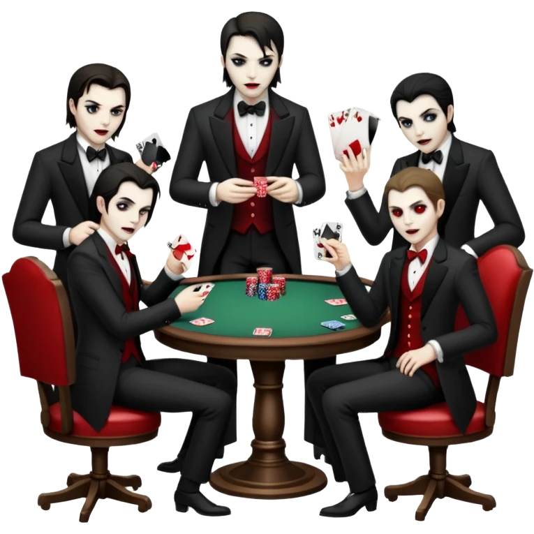 vampires playing game emoji