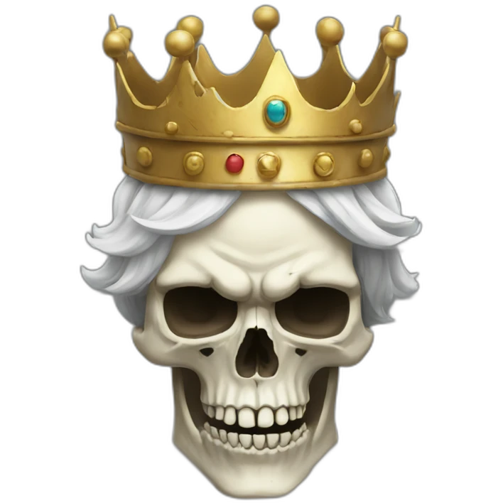 Skull king crown old emoji