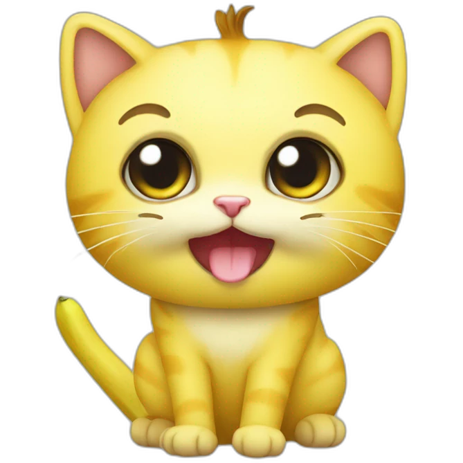 banana-dressed-cat emoji