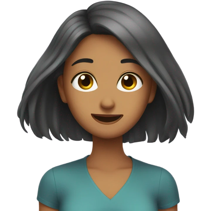 Girl flipping the bottom of her hair  emoji