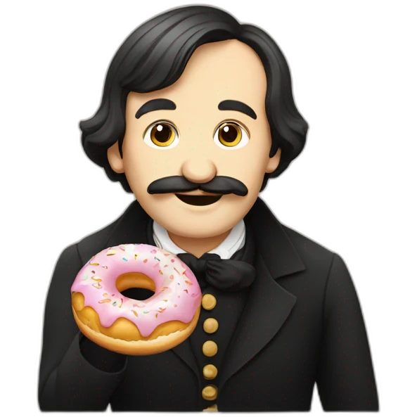 nikolai gogol eating a donut emoji