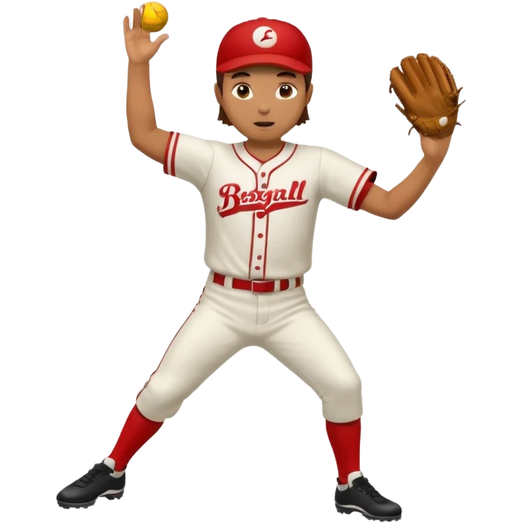 hacer el lanzamiento  de pelota jugador basebal emoji