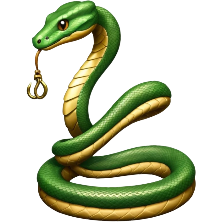spade with snake wrapped around it emoji