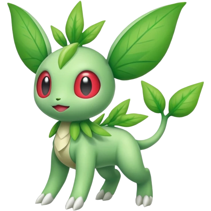 Celebi-Flygon-Shaymin-Chikorita-fusion (full body) emoji