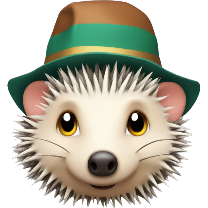 A hedgehog with cristmax hat emoji