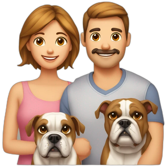 Family-with-dad 59-mother 54-2 daughters 31 & 26-and-bulldog-France-dog emoji