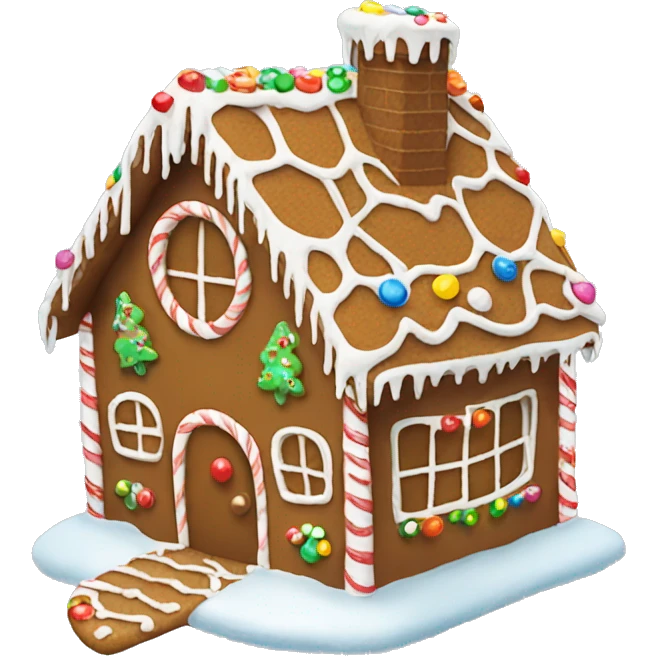 gingerbread house emoji