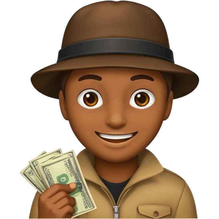 robber emoji with money emoji