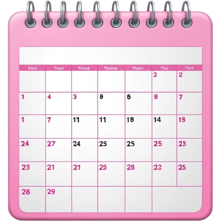 pink  calendar emoji