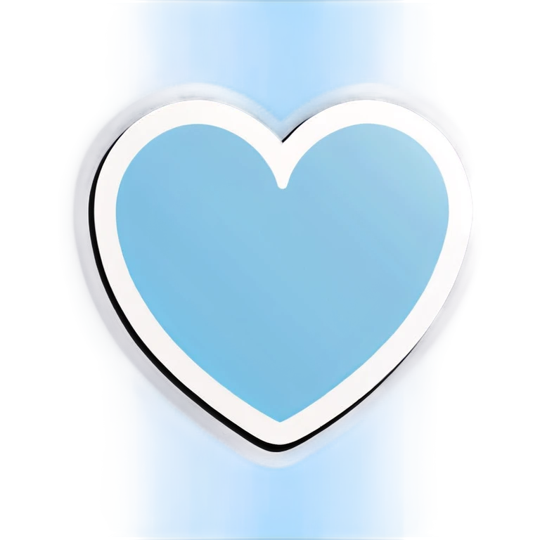 Baby blue heart with starts  emoji