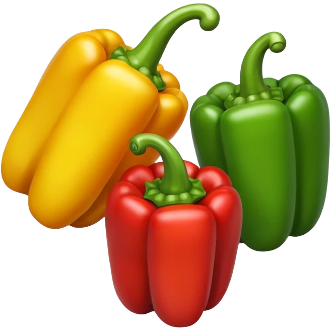 red yellow and green bell pepper emoji