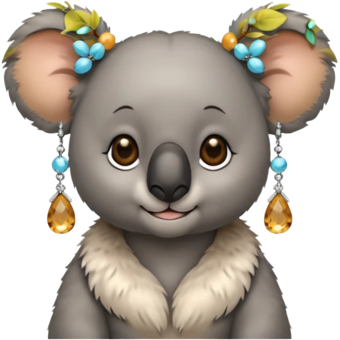 Koala with earrings emoji