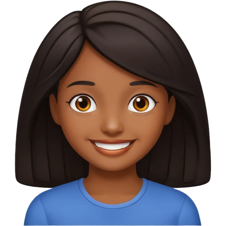 GAROTA MORENA COM CABELO PRETO emoji
