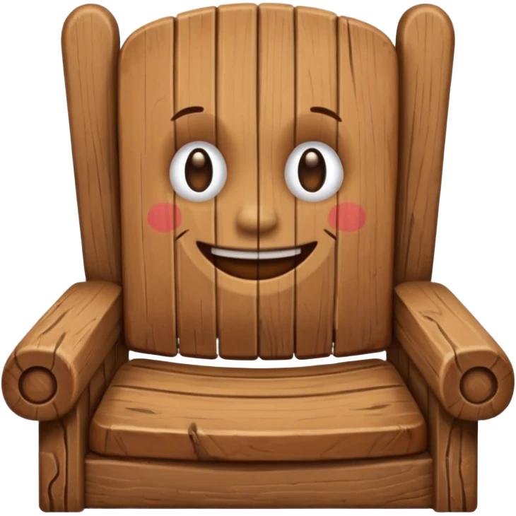 Chair with face on sit emoji