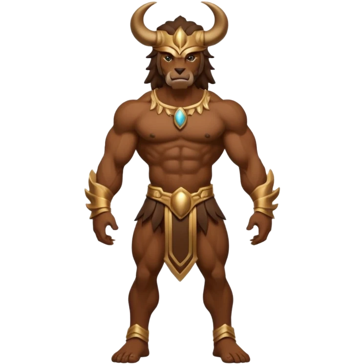 dios baal cuerpo completo con cabeza de animal emoji