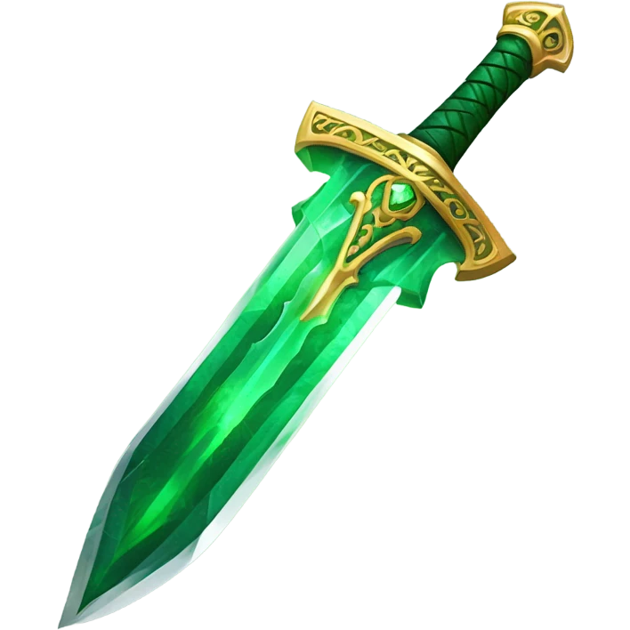 Emerald sword emoji