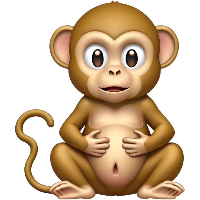 Monkey with a stomach ache  emoji