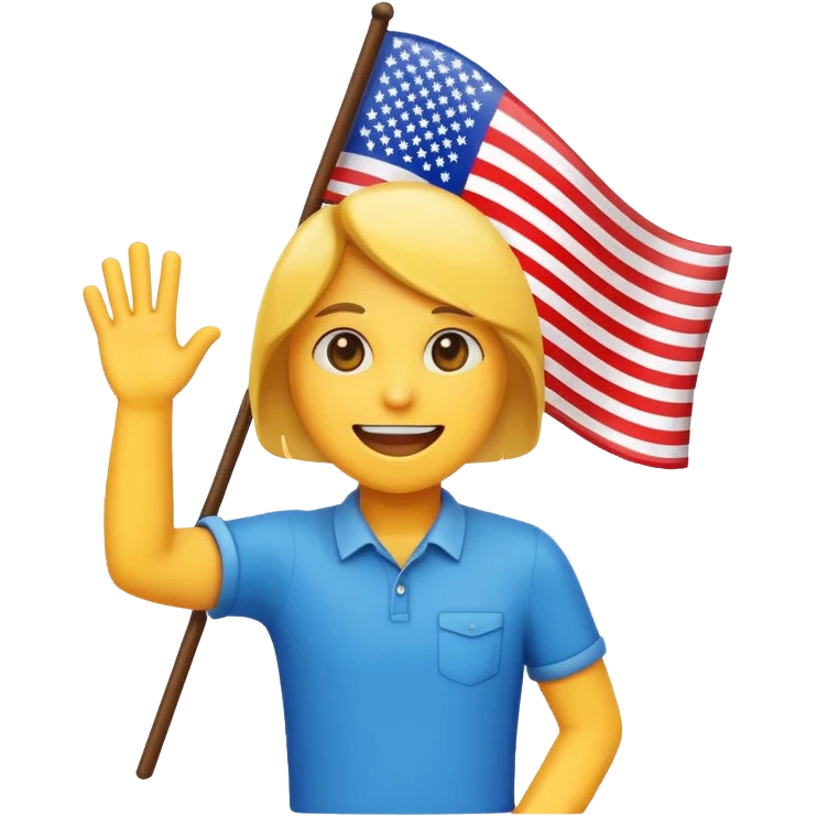 une emoticone avec un drapeau pour dire c'est gagné emoji