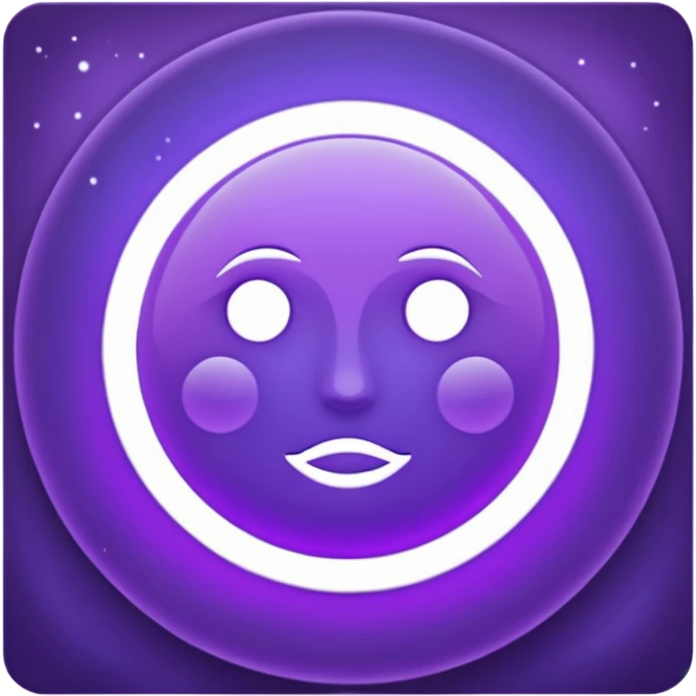 lunar cicles purple emoji