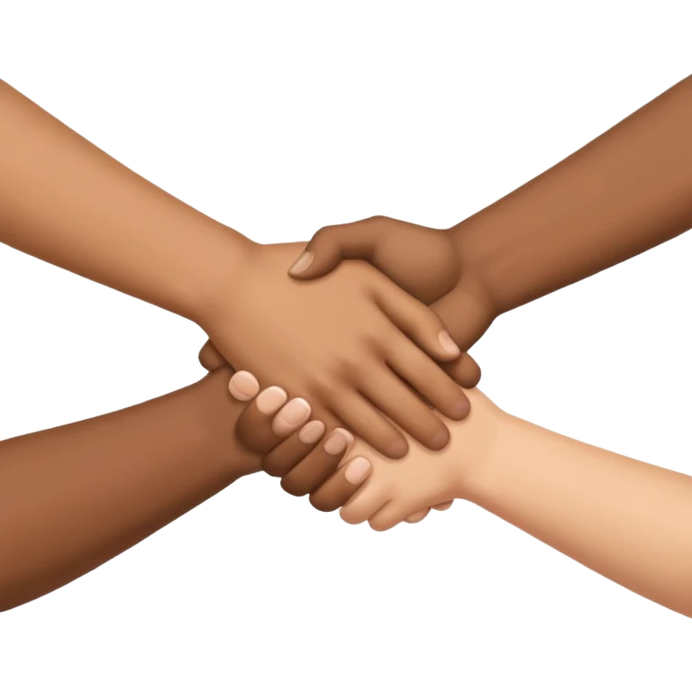 quad hand shake emoji