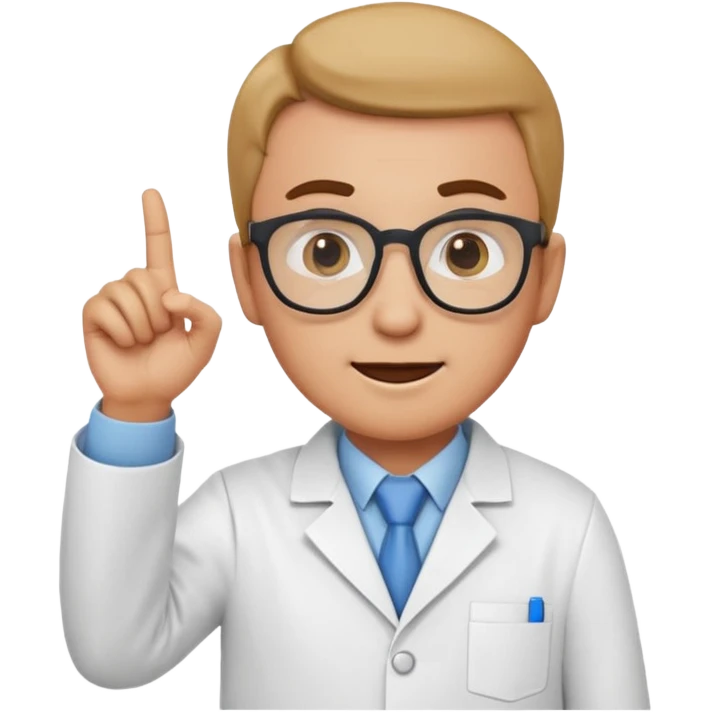 Nerd scientist emoji that with those 🤓👆🥼 but you have to make the head exactly like this 🤓 emoji