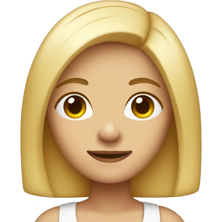 blonde with a circle belly and wide legs emoji