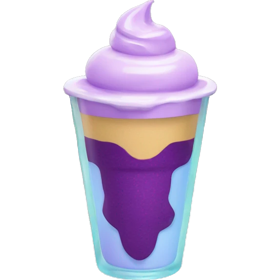 Colourful ube parfait emoji