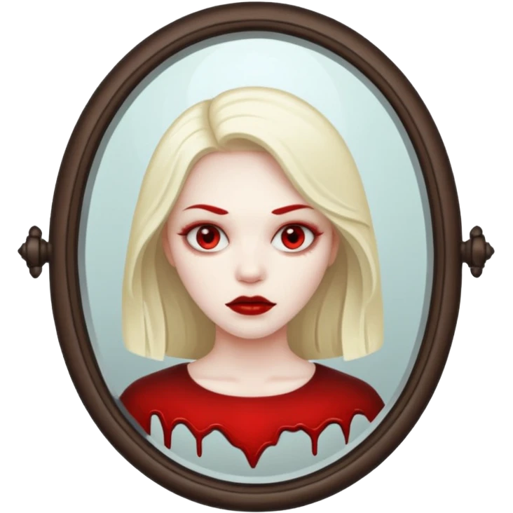 Killer behind woman on mirror emoji