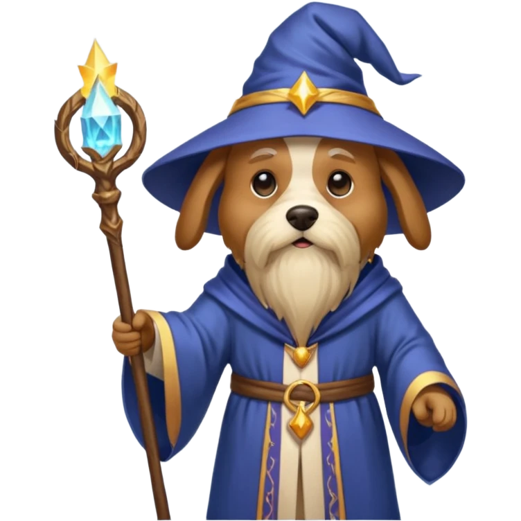 Dog wizard emoji