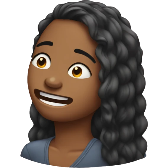It girl crying of smile  emoji