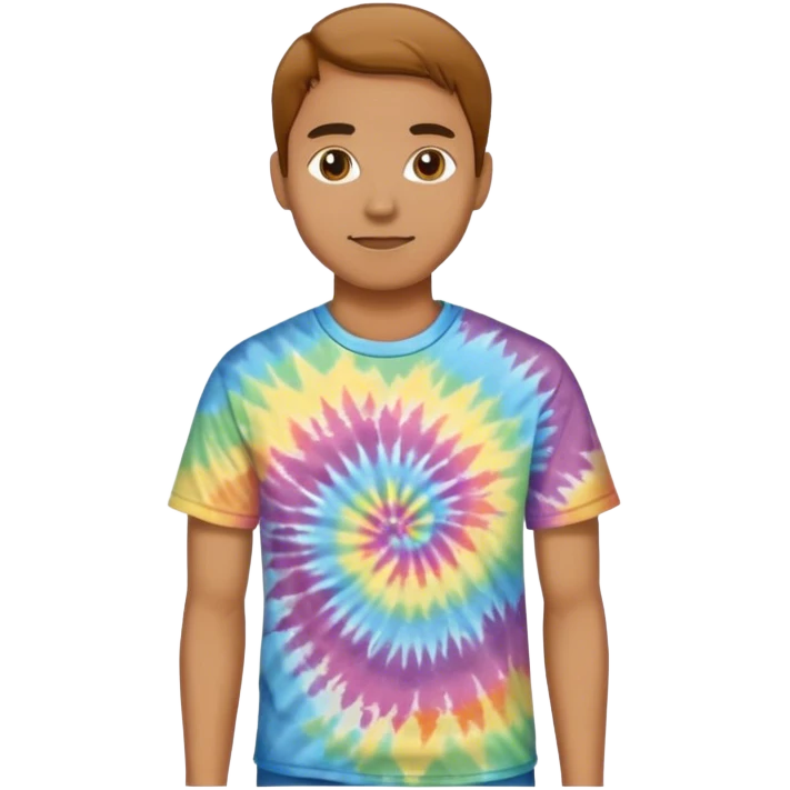 tie dye t shirt emoji