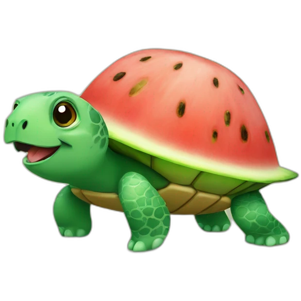 Turtle with a watermelon shell emoji
