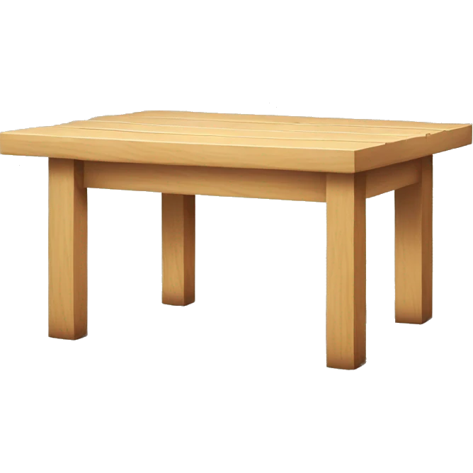 wooden construction table emoji