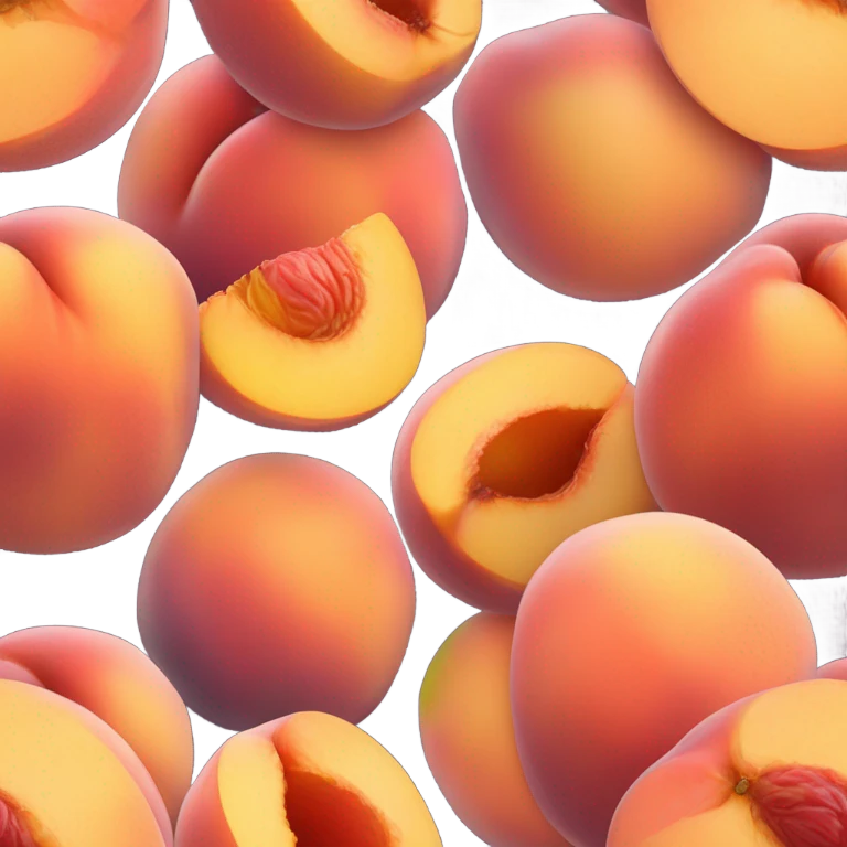 Juicy wet peach emoji